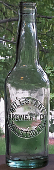 MILSTADT BREWERY COMPANY EMBOSSED BEER BOTTLE