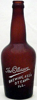 THE OTTAWA BREWING ASSOCIATION EMBOSSED BEER BOTTLE