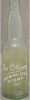 THE OTTAWA BREWING ASSOCIATION EMBOSSED BEER BOTTLE