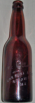 THE OTTAWA BREWING ASSOCIATION EMBOSSED BEER BOTTLE