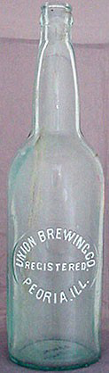 UNION BREWING COMPANY EMBOSSED BEER BOTTLE