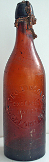 GEORGE LINCOLN EXCELSIOR LAGER EMBOSSED BEER BOTTLE