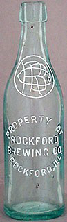 ROCKFORD BREWING COMPANY EMBOSSED BEER BOTTLE