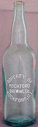 ROCKFORD BREWING COMPANY EMBOSSED BEER BOTTLE