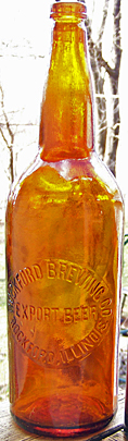 ROCKFORD BREWING COMPANY EMBOSSED BEER BOTTLE