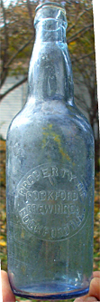 ROCKFORD BREWING COMPANY EMBOSSED BEER BOTTLE