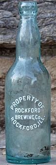 ROCKFORD BREWING COMPANY EMBOSSED BEER BOTTLE