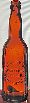 BESELY'S WAUKEGAN BREWING COMPANY EMBOSSED BEER BOTTLE