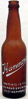 CENTER EMBOSSED BEER BOTTLE