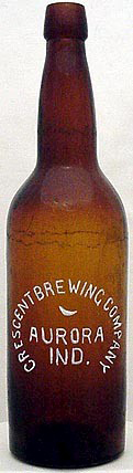 CRESCENT BREWING COMPANY EMBOSSED BEER BOTTLE