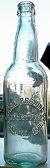 BRAZIL BREWING COMPANY EMBOSSED BEER BOTTLE