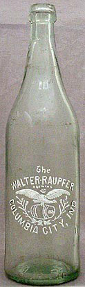 THE WALTER - RAUPFER BREWING COMPANY EMBOSSED BEER BOTTLE