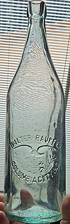 THE WALTER - RAUPFER BREWING COMPANY EMBOSSED BEER BOTTLE