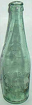 CROWN BREWING COMPANY EMBOSSED BEER BOTTLE