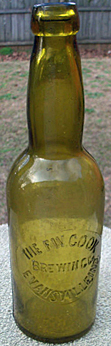 F. W. COOK BREWING COMPANY EMBOSSED BEER BOTTLE