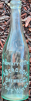 H. BERGHOFF BREWING COMPANY EMBOSSED BEER BOTTLE