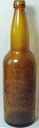 BERGHOFF BREWING COMPANY EMBOSSED BEER BOTTLE