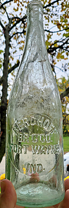 BERGHOFF BREWING COMPANY EMBOSSED BEER BOTTLE