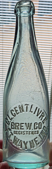 C. L. CENTLIVRE BREWING COMPANY EMBOSSED BEER BOTTLE