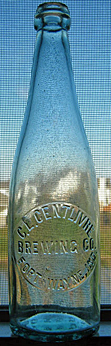 C. L. CENTLIVRE BREWING COMPANY EMBOSSED BEER BOTTLE