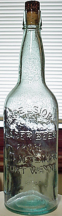 C. L. CENTLIVRE BREWING COMPANY EMBOSSED BEER BOTTLE