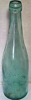 C. L. CENTLIVRE BREWING COMPANY EMBOSSED BEER BOTTLE