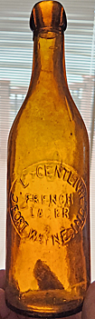 C. L. CENTLIVRE FRENCH LAGER EMBOSSED BEER BOTTLE