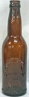 HUNTINGTON BREWING COMPANY EMBOSSED BEER BOTTLE