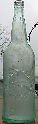 AMERICAN BREWING COMPANY EMBOSSED BEER BOTTLE