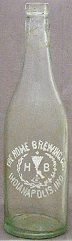 THE HOME BREWING COMPANY EMBOSSED BEER BOTTLE