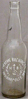 THE HOME BREWING COMPANY EMBOSSED BEER BOTTLE