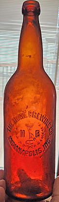 THE HOME BREWING COMPANY EMBOSSED BEER BOTTLE