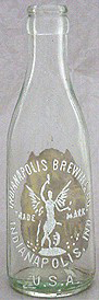 INDIANAPOLIS BREWING COMPANY EMBOSSED BEER BOTTLE