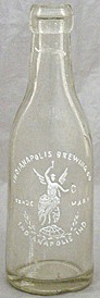 INDIANAPOLIS BREWING COMPANY EMBOSSED BEER BOTTLE