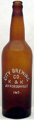 CITY BREWING COMPANY EMBOSSED BEER BOTTLE