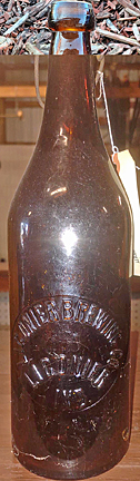 THE LIGONIER BREWING COMPANY EMBOSSED BEER BOTTLE