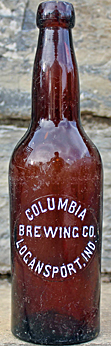 COLUMBIA BREWING COMPANY EMBOSSED BEER BOTTLE