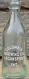 COLUMBIA BREWING COMPANY EMBOSSED BEER BOTTLE