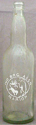 INDIANA BREWING ASSOCIATION EMBOSSED BEER BOTTLE