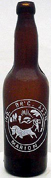 INDIANA BREWING ASSOCIATION EMBOSSED BEER BOTTLE