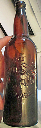 INDIANA BREWING ASSOCIATION EMBOSSED BEER BOTTLE