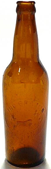 INDIANA BREWING ASSOCIATION EMBOSSED BEER BOTTLE