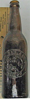 INDIANA BREWING ASSOCIATION EMBOSSED BEER BOTTLE