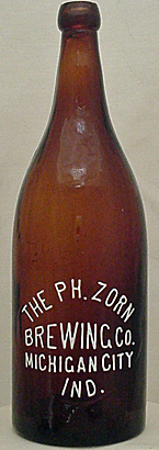 PHILLIP ZORN BREWING COMPANY EMBOSSED BEER BOTTLE