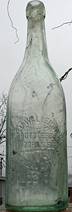 G. & J. WALLERSTEIN BOTTLERS OF ZORN'S BEER EMBOSSED BEER BOTTLE