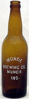 MUNCIE BREWING COMPANY EMBOSSED BEER BOTTLE