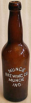 MUNCIE BREWING COMPANY EMBOSSED BEER BOTTLE