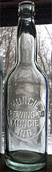 MUNCIE BREWING COMPANY EMBOSSED BEER BOTTLE