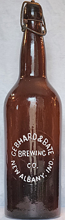 GEBHARD & BATE BREWING COMPANY EMBOSSED BEER BOTTLE