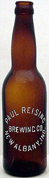 PAUL REISING BREWING COMPANY EMBOSSED BEER BOTTLE